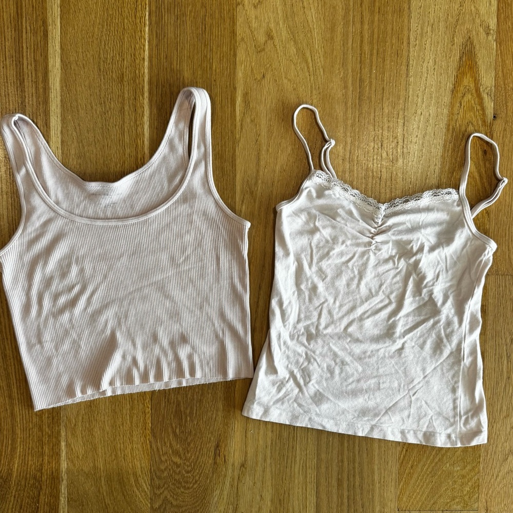 Brandy Melville light pink Tank Top Duo